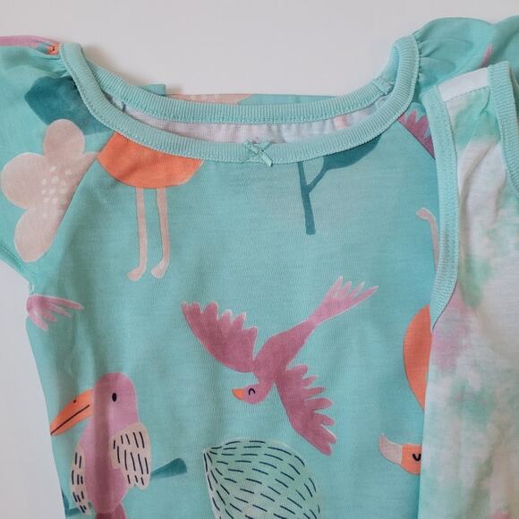 Carter's 2-Piece Bird and Tie Dye Theme Nightgown Pajama Set Size 4/4A NWT - Picture 3 of 10